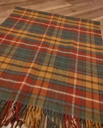 트위드밀 타탄 체크 스톨 머플러