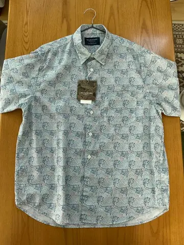 WILLIAM MORRIS 꽃무늬 반팔 셔츠 남성용 M 사이즈