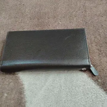 다크 브라운 지퍼 장지갑