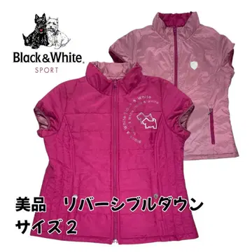 [새상품급] Black & White 리버서블 다운 자켓 사이즈 2