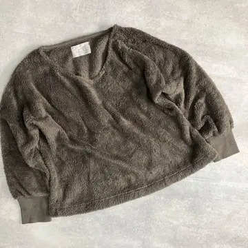 새상품급 누아르 n'Or 복슬복슬 보아 플리스 상의 브라운 겨울