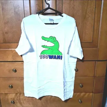 레어 상품 100일 후에 죽는 악어 T셔츠 화이트 반팔