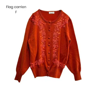 긴팔 가디건 니트 플라워 자수 싸개 버튼 레트로 걸리시 1106