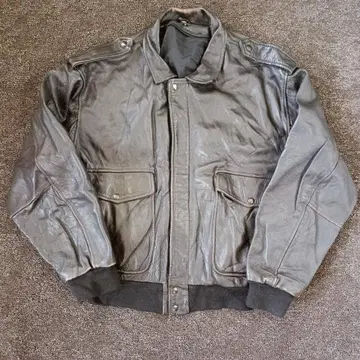 구제 의류 유로 가죽 플라이트 자켓