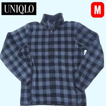 [ UNIQLO ] 플리스 자켓 M 사이즈 체크 무늬 341-124656