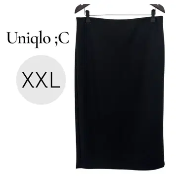 유니클로 :C 크레이프 저지 내로우 스커트 (XXL 사이즈) 블랙