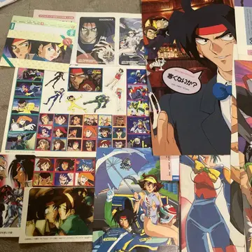 기동무투전 G건담 애니메이션 기사 엽서 등 일괄