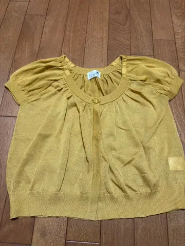 hbirs 머스타드색 반팔 가디건 [ 40 ]