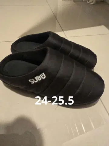 Subu 블랙 샌들 수납 봉투 포함 24 25.5