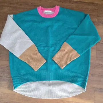 컨디션 최상! MACPHEE 컬러 절개 긴팔 니트