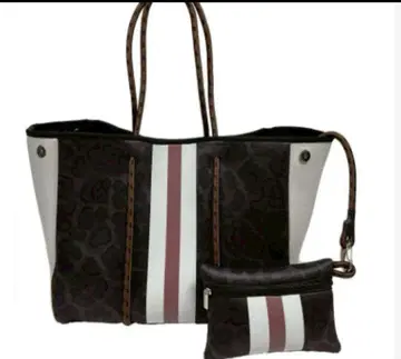 레오파드 무늬 토트백 파우치 포함 마더백 업무용