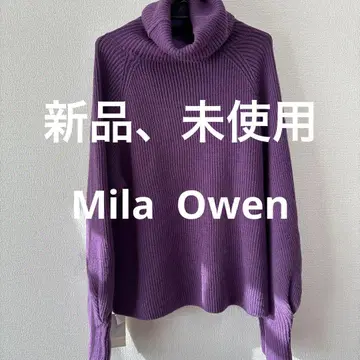 미라 오웬 퍼플 리브 니트 스웨터 사이즈 1