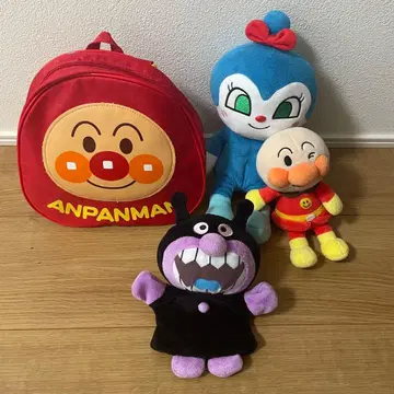 호빵맨 봉제 인형 백팩 세트