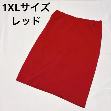 [ 1XL 사이즈 ] 타이트 스커트 레드 무지 심플 오피스 파티