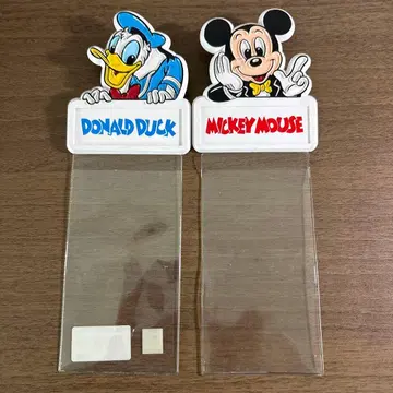 미키마우스 도널드 덕 1Day 패스케이스 클립 2개 세트