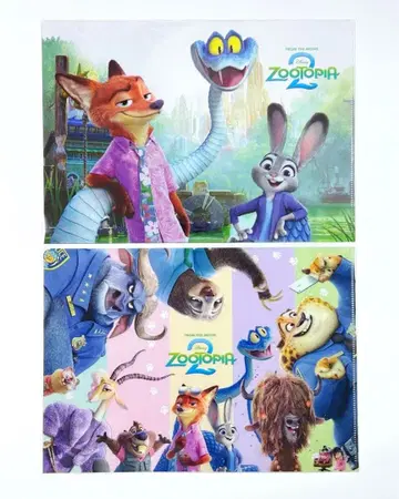 [ 미개봉 새상품 ] 주토피아2 영화 고투명 클리어 파일 세트