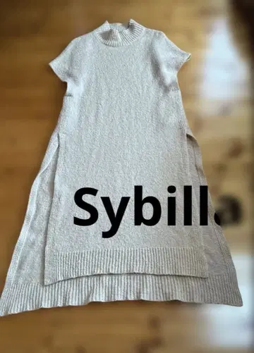 시빌라 알파카 혼방 니트 롱 튜닉