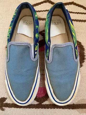 VANS 슬립온 2톤 꽃무늬 빈티지 키즈