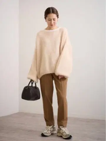 새상품급 [플레워크] T/R 양면 기모 팬츠 카멜 40