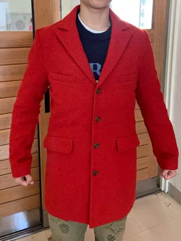 MR. OLIVE 피코트 레드 M