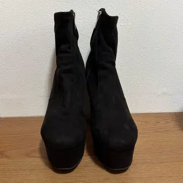 R&E 숏부츠 통굽 청키힐