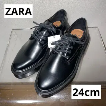[ 미사용 새상품 ] ZARA 자라 레이스업 슈즈 통굽