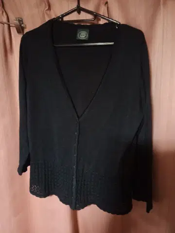 로라 애슐리 부드러운 실크 100% 가디건 레이스 소매 뜨개질 밑단