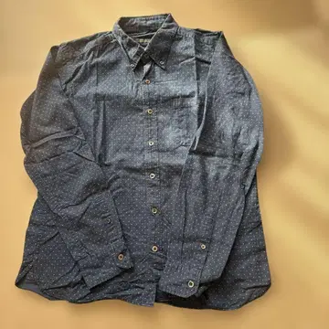 SOPHNET. 네이비 도트 무늬 셔츠 L