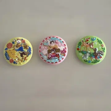 자수 디자인 핀 배지 세트