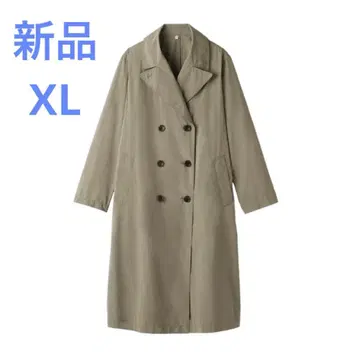 MUJI 발수 트렌치코트 여성 XL 그레이쉬 브라운