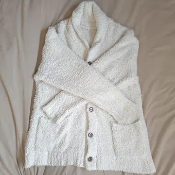 화이트 복슬복슬 가디건 남성용 가디건