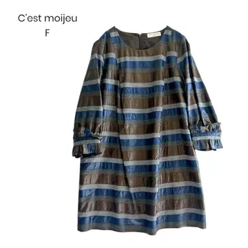 [ C'est moijeu ] 원피스 보더 광택 고급 F b010