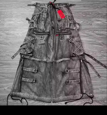 Y2K 그런지 기믹 롱 데님