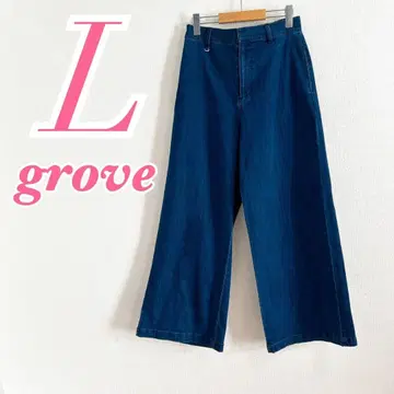 grove 그로브 L 블루 데님 팬츠 청바지 캐주얼 면 나일론