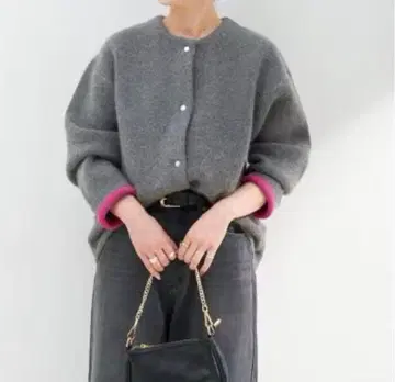 simplicite 2층 스무스 니트 블루종 택 포함 24AW