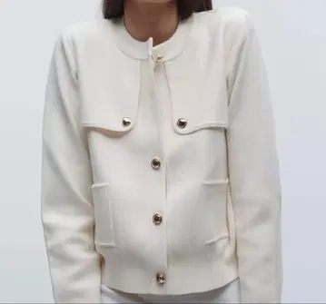ZARA 자라 골드 버튼 니트 가디건 골드 버튼