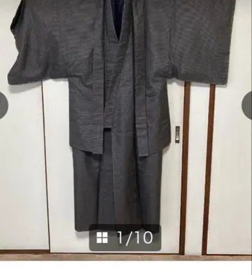 남자 오시마 명주 앙상블 (미사용품) 시접 실 포함