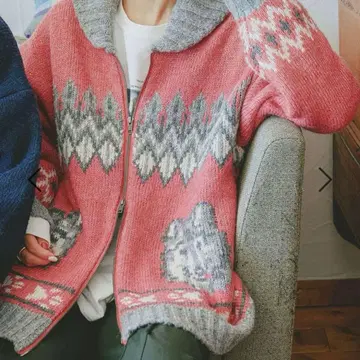 니코앤드 애니멀 코위찬 가디건 모즈카미