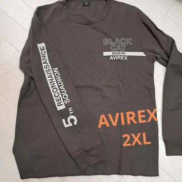 AVIREX 블랙캣 긴팔 티셔츠