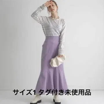 택 포함 미사용 새상품 아르페쥬 스토리 코듀로이 머메이드 스커트