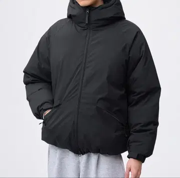 [ 새상품 ] GU 웜 패디드 후드티 S 사이즈 블랙