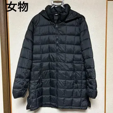 [ 여성용 ] ZARA 다운 자켓 롱 코트 블랙 L