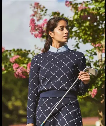 미사용 아이리쉬맨 오리지널 체크 맨투맨 골프웨어