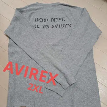AVIREX 그레이 긴팔 티셔츠