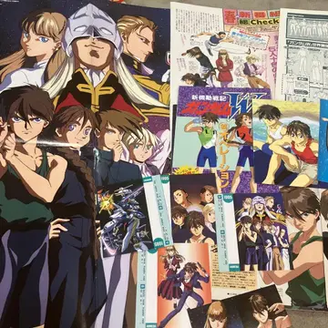 건담 W 포스터 책자 카세트 라벨 등 일괄