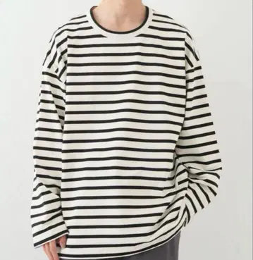 WEWILL WISM 별주 2.5XL 보더 L/S 티셔츠