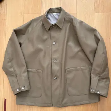 EDIFICE 베이지 합성 피혁 캐주얼 자켓 블루종