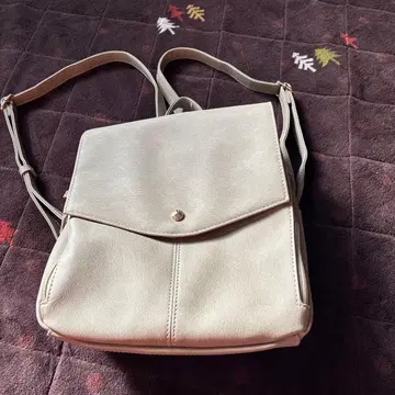 베이지 플랩식 백팩