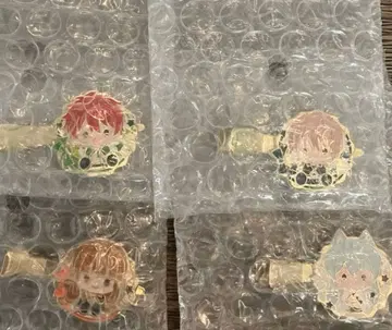 컬러풀 피치 메탈 헤어 클립 4종 세트