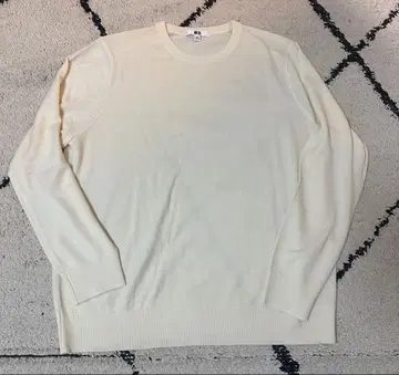 아이보리 크루넥 스웨터 XXL